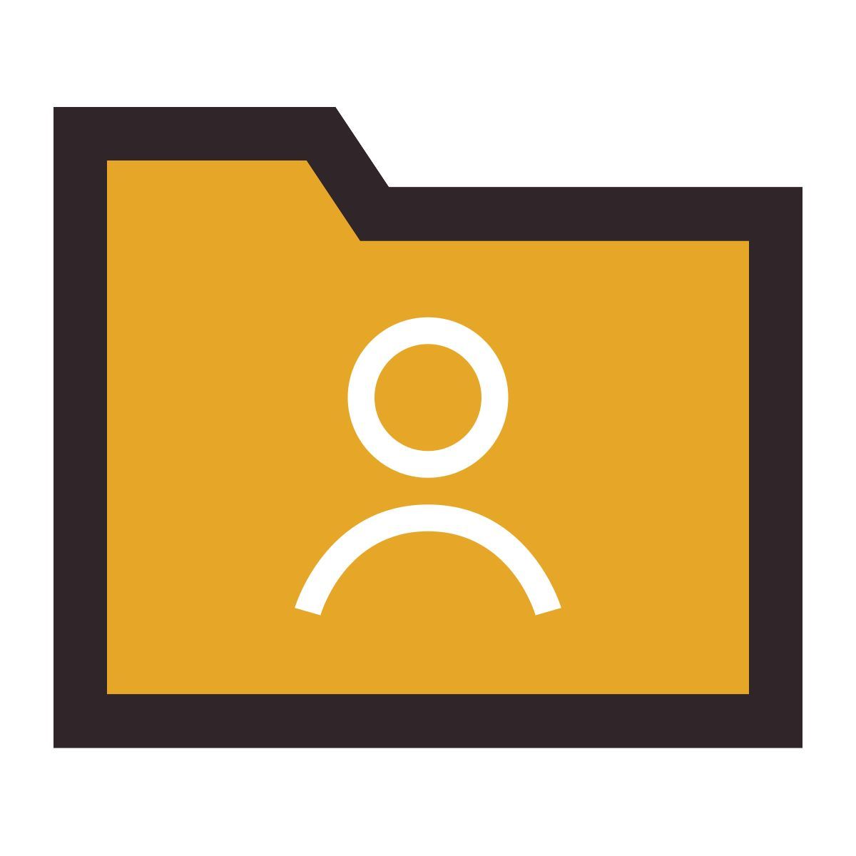 retro style carpeta de usuario icon