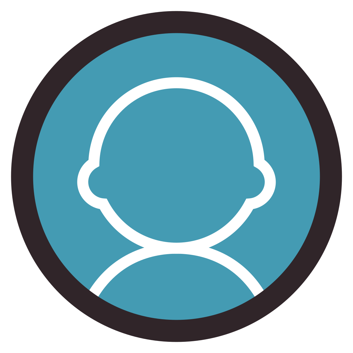 retro style user male circle icon