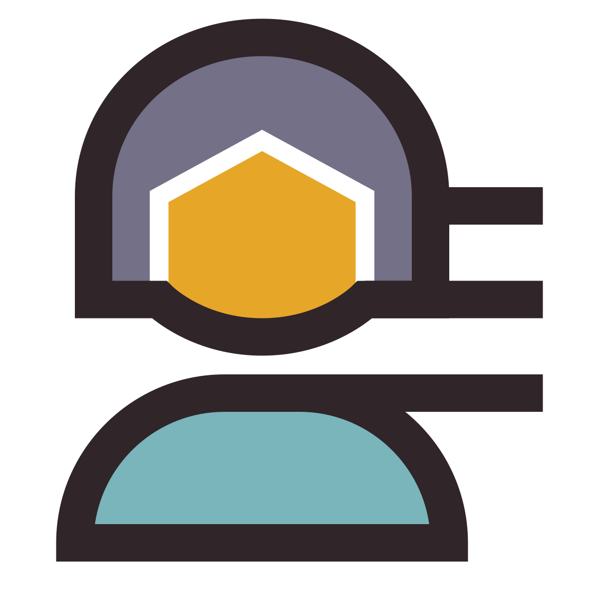 retro style user menu female icon