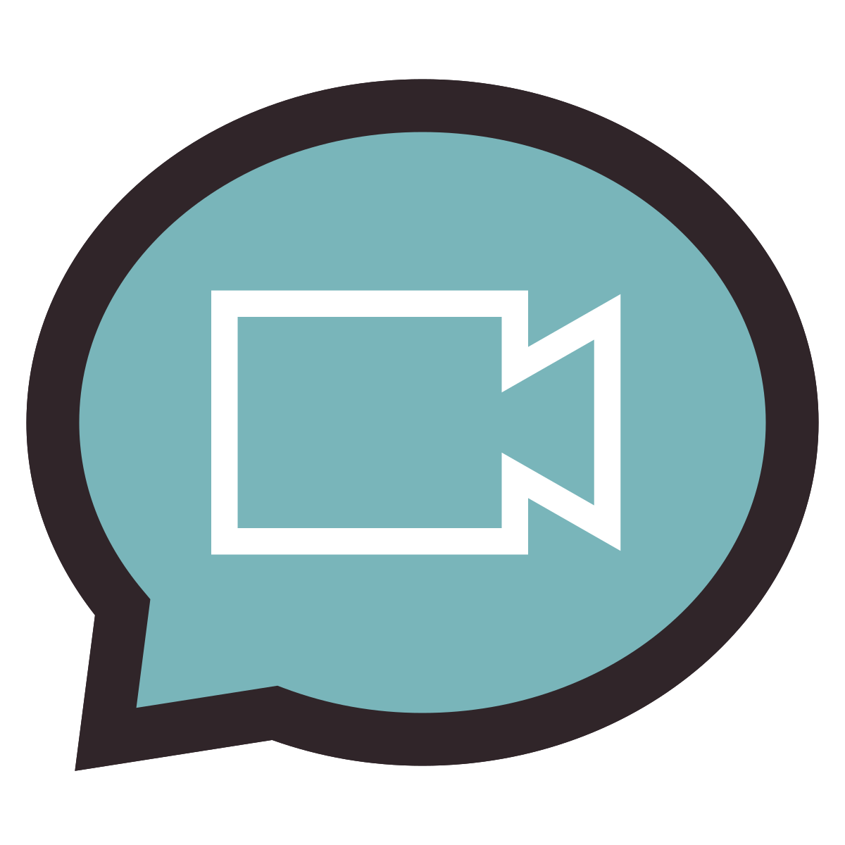 retro style video message icon