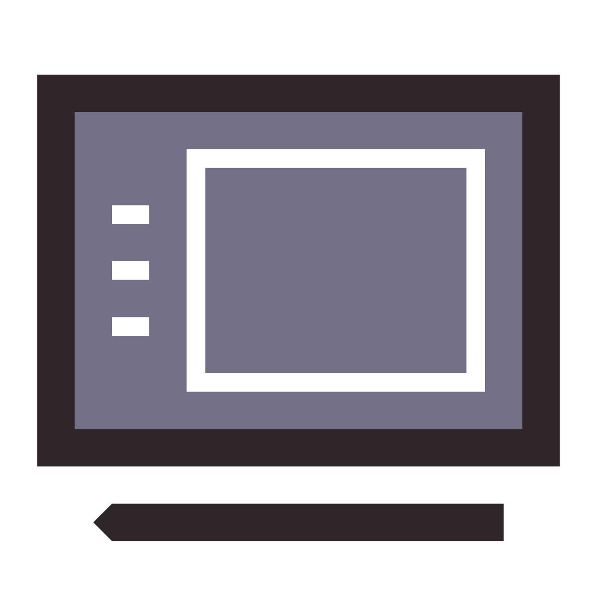 retro style tablette graphique icon