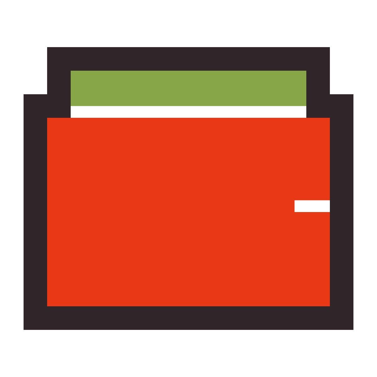 retro style portafoglio icon