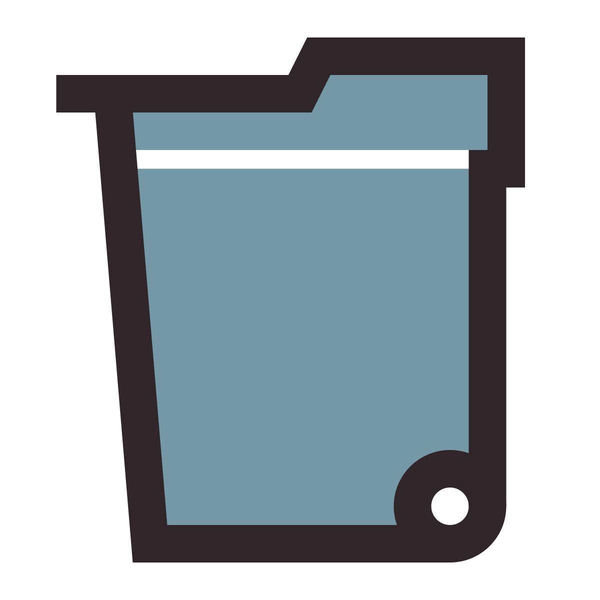 retro style waste icon