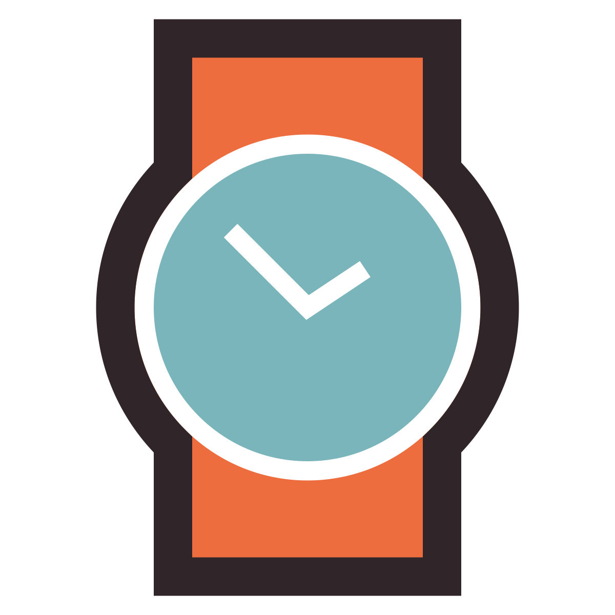 retro style watches front view icon