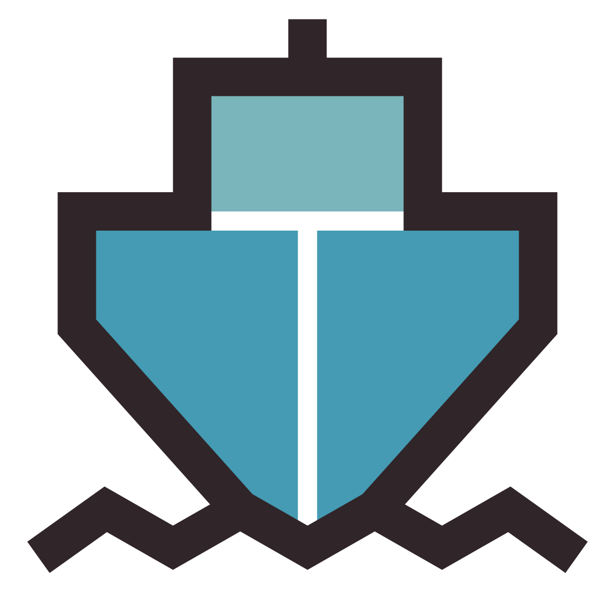 retro style water transportation icon