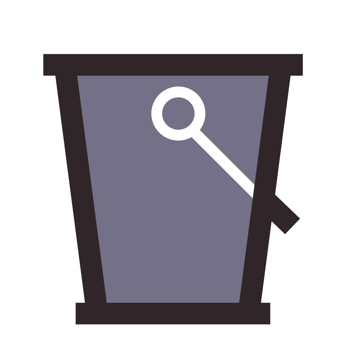 retro style waterbucket icon