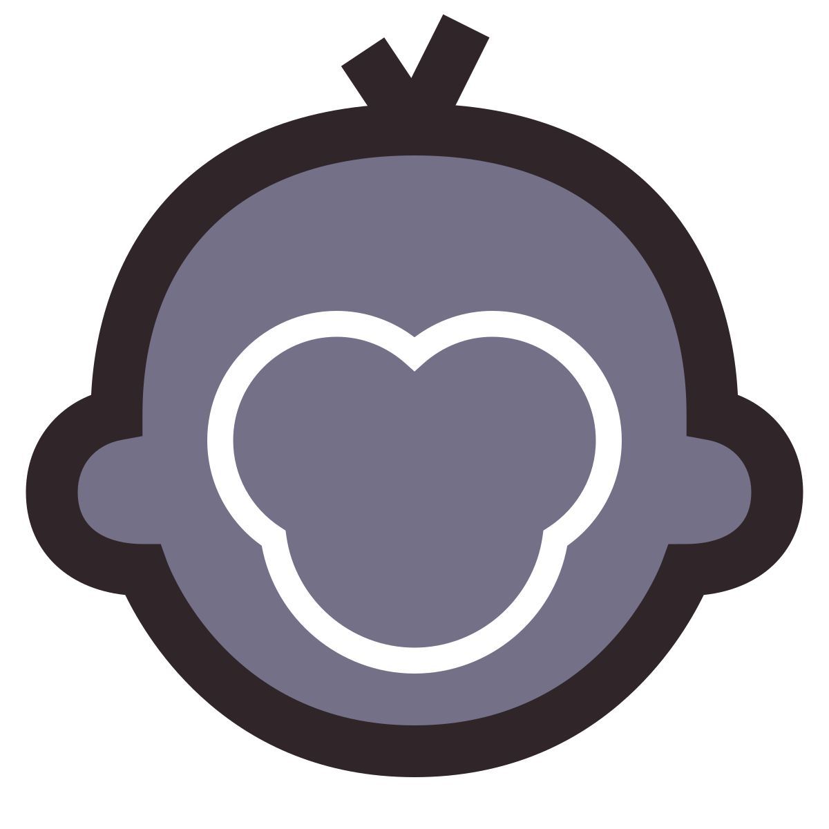 retro style jahr des affen icon