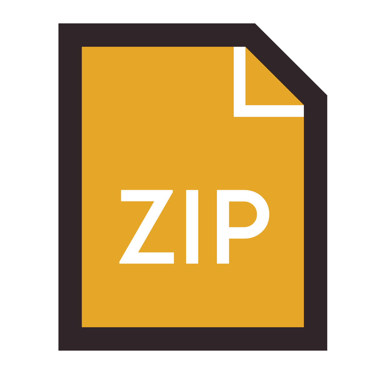 retro style zip icon