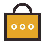 Password icon in Retro Style