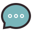 speech bubble-with-dots icon