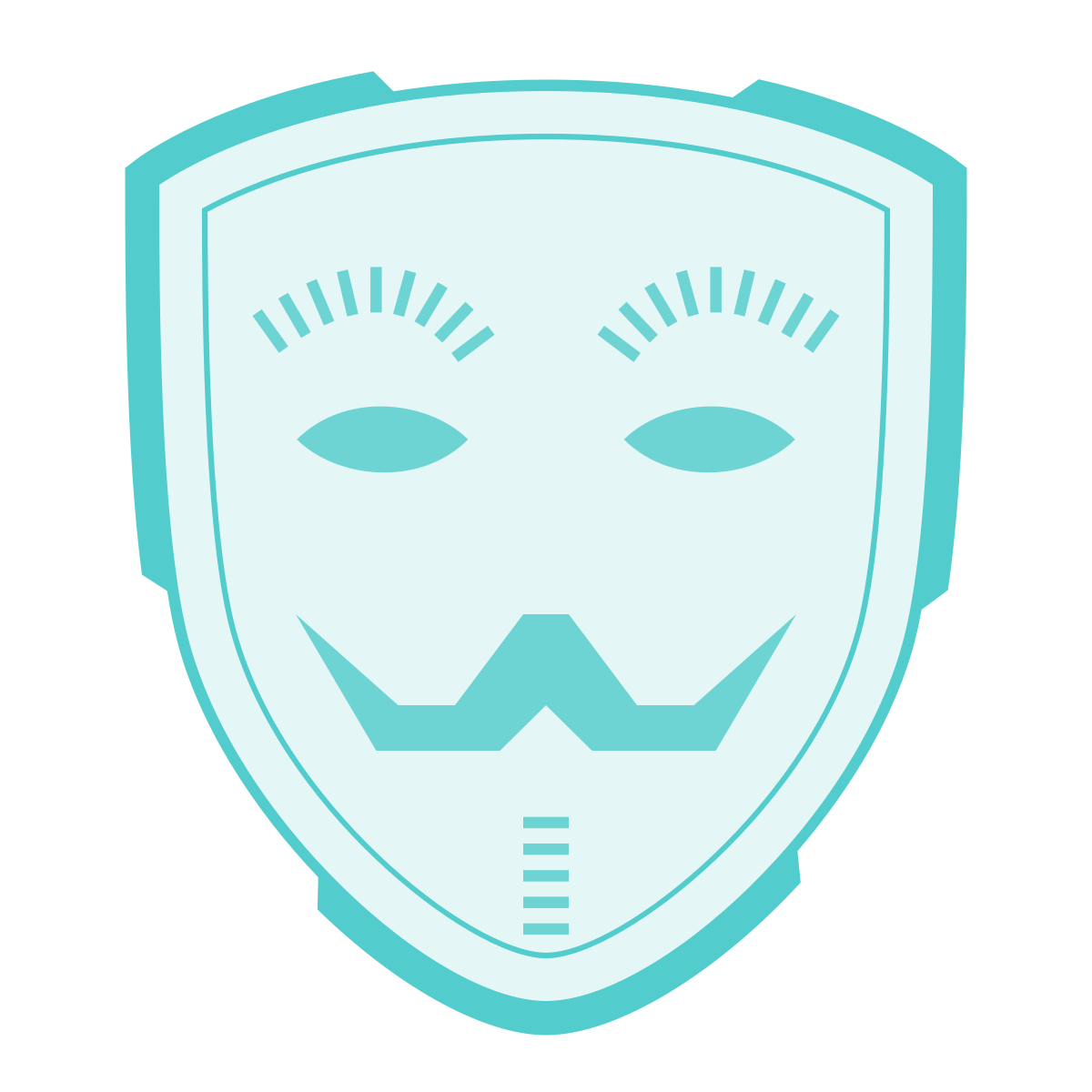 sci-fi style anonymous mask icon