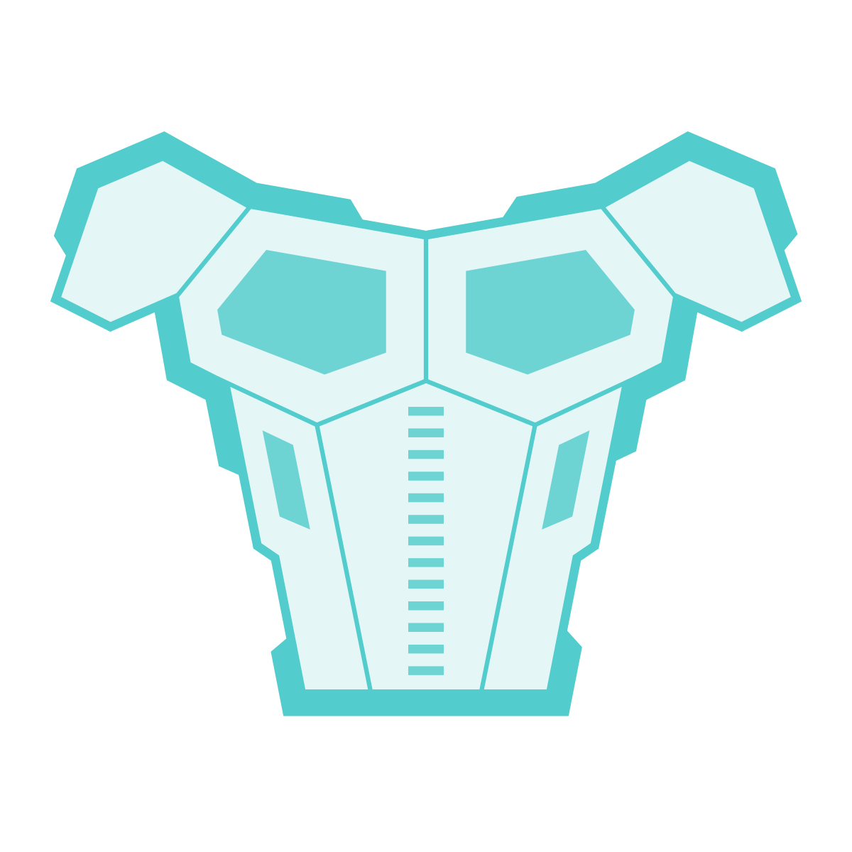 sci-fi style armored breastplate icon