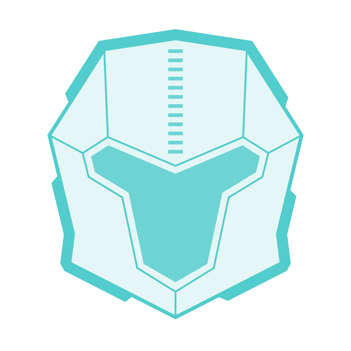 sci-fi style armored helmet icon