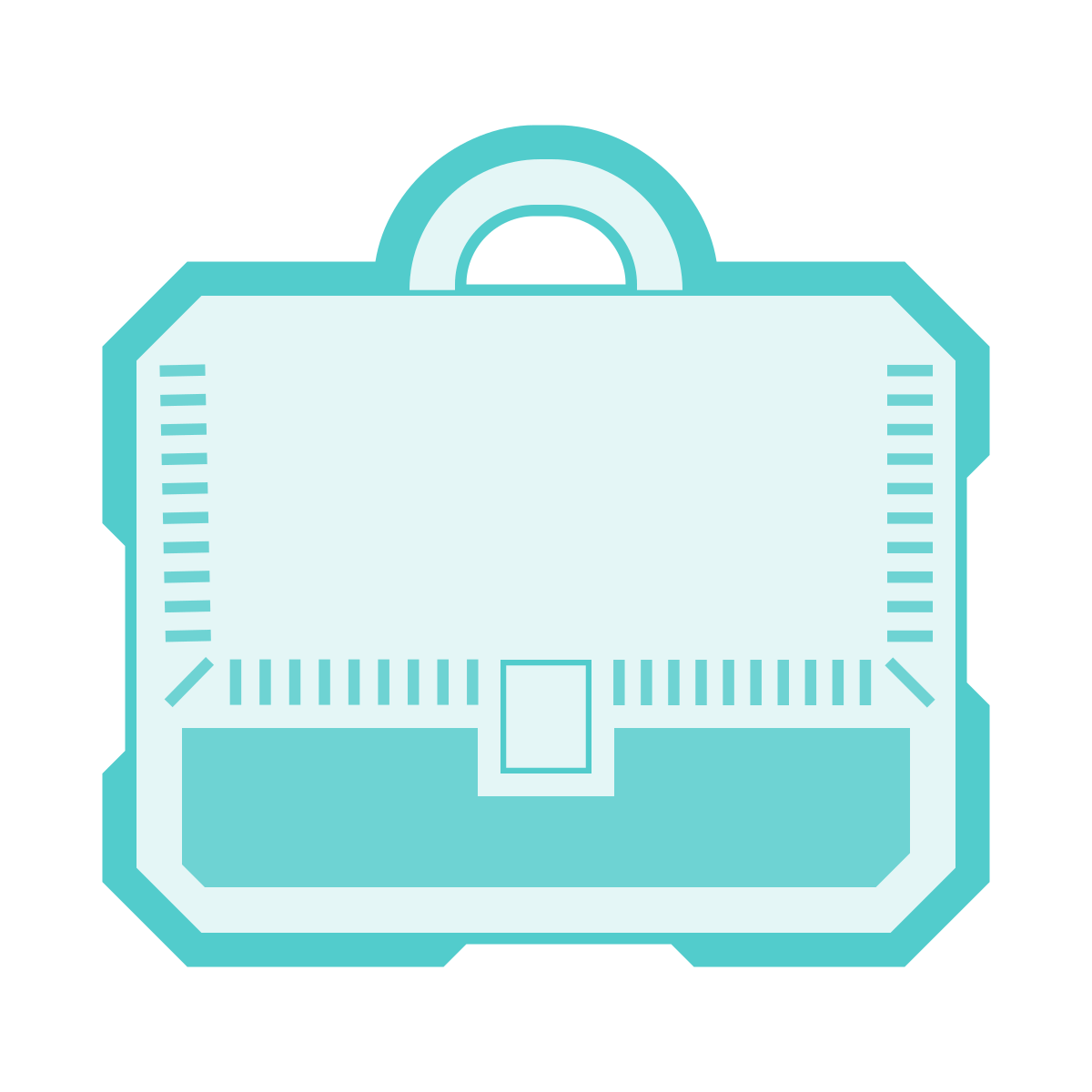 sci-fi style bag front view icon