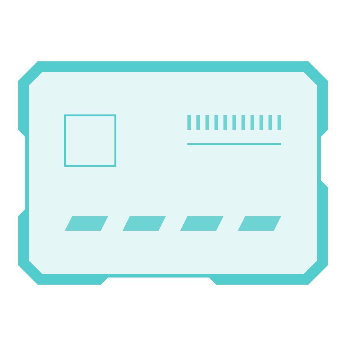 sci-fi style 银行卡正面 icon