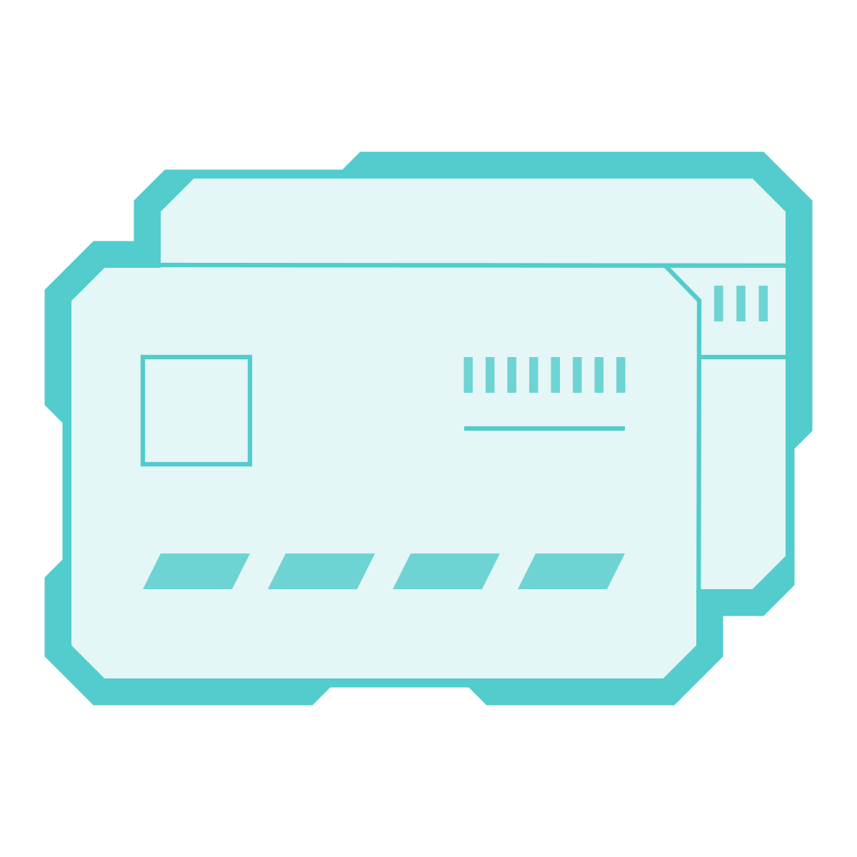 sci-fi style bank cards icon