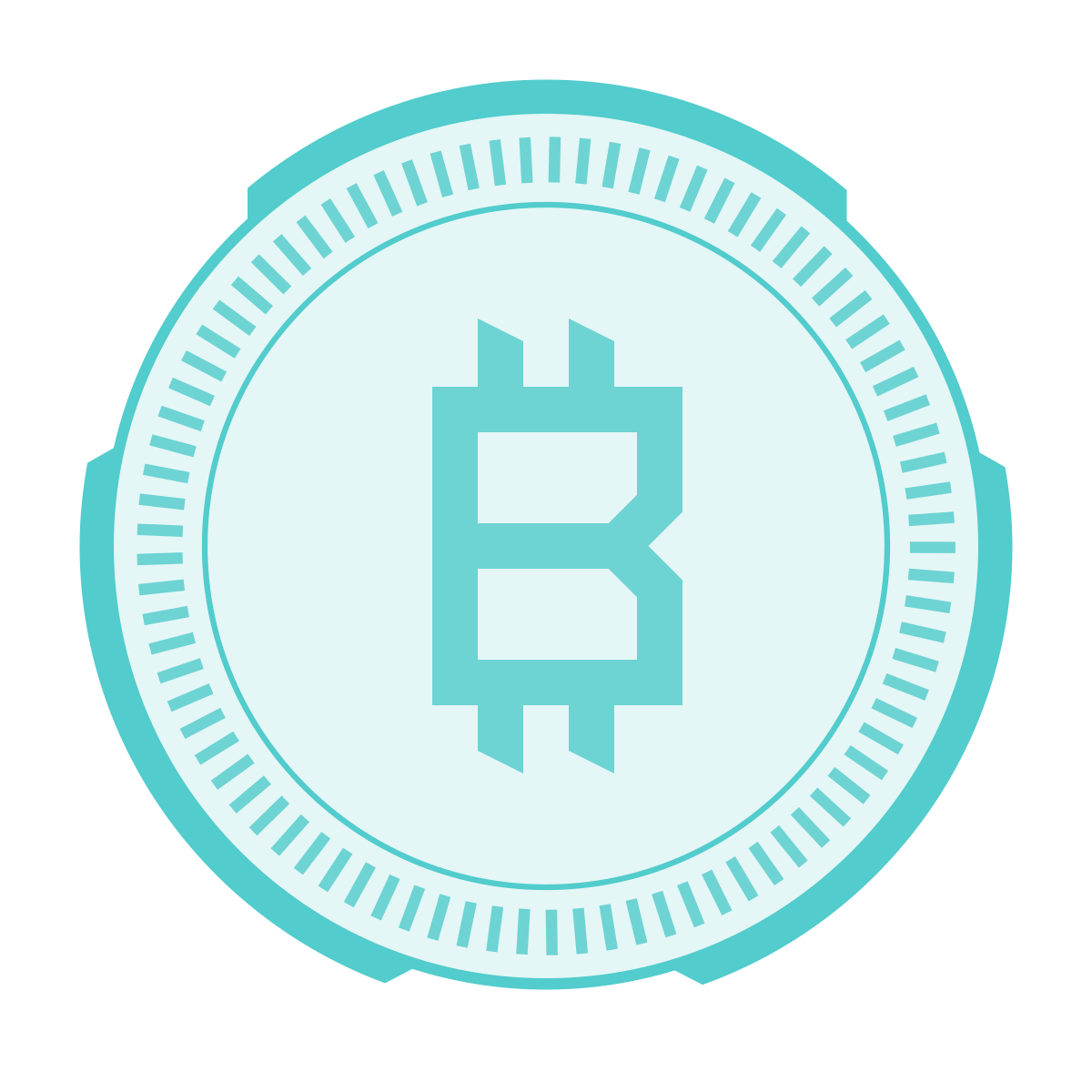 sci-fi style bitcoin icon