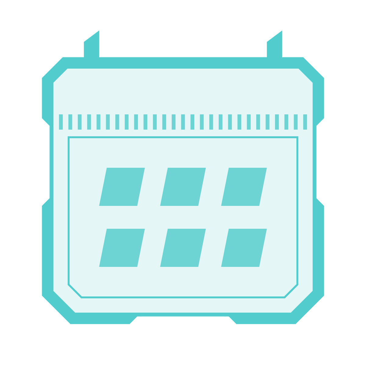 sci-fi style calendar icon