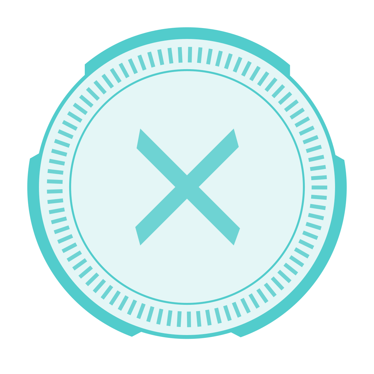 sci-fi style cancel icon