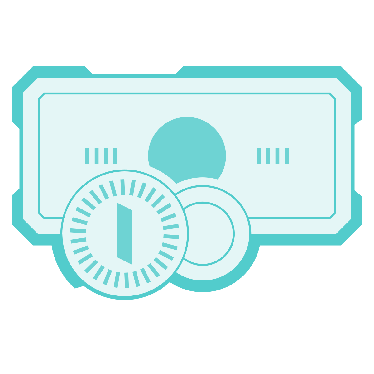 sci-fi style cash icon