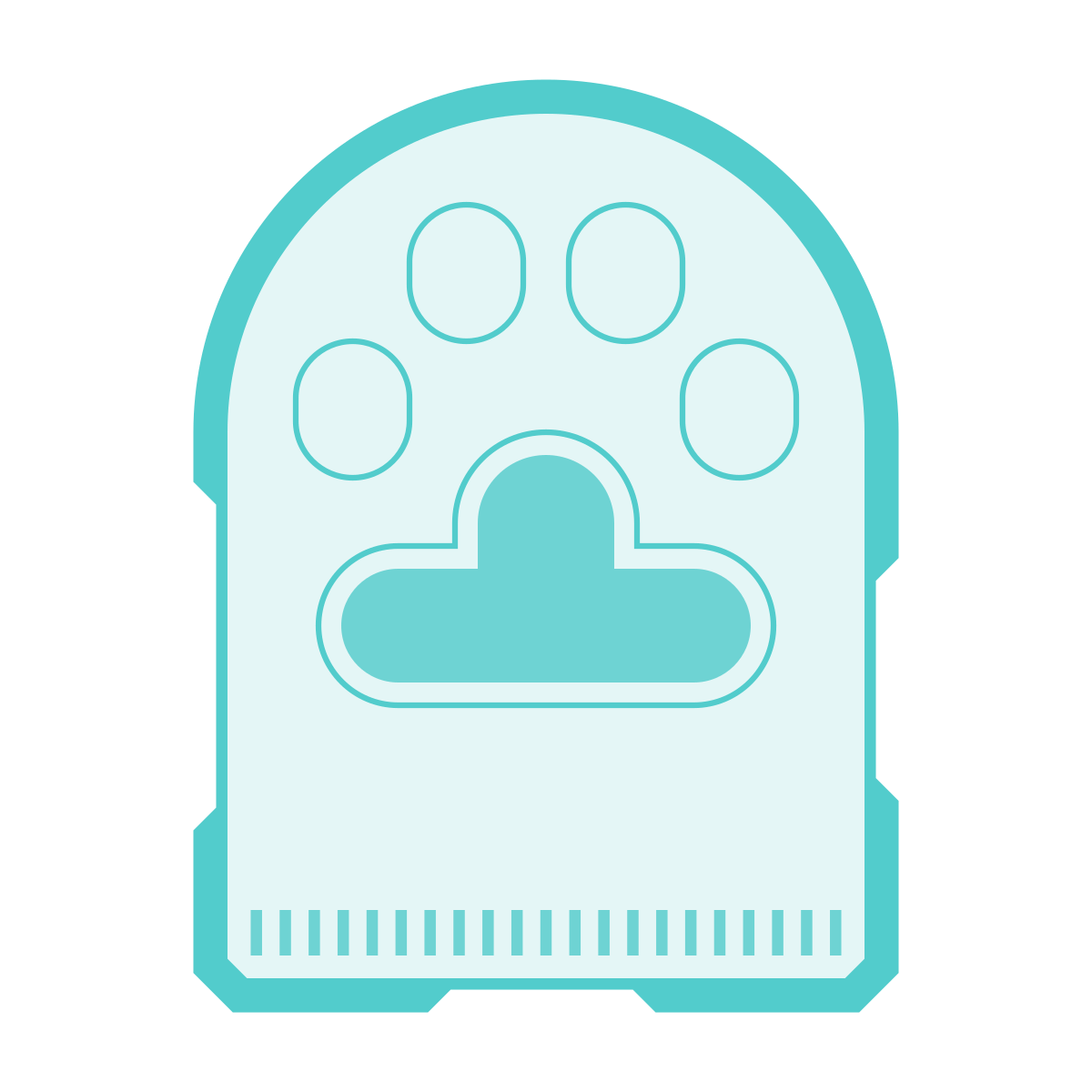 sci-fi style cat footprint icon