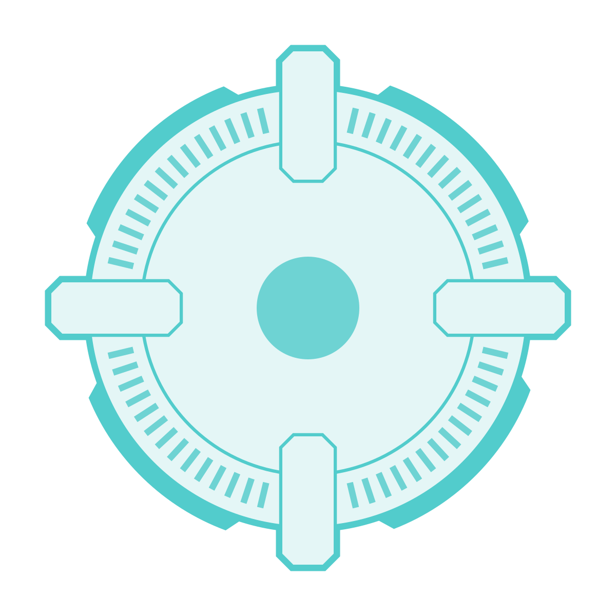 sci-fi style center direction icon