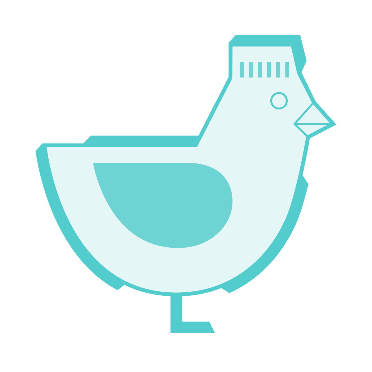 sci-fi style chicken icon