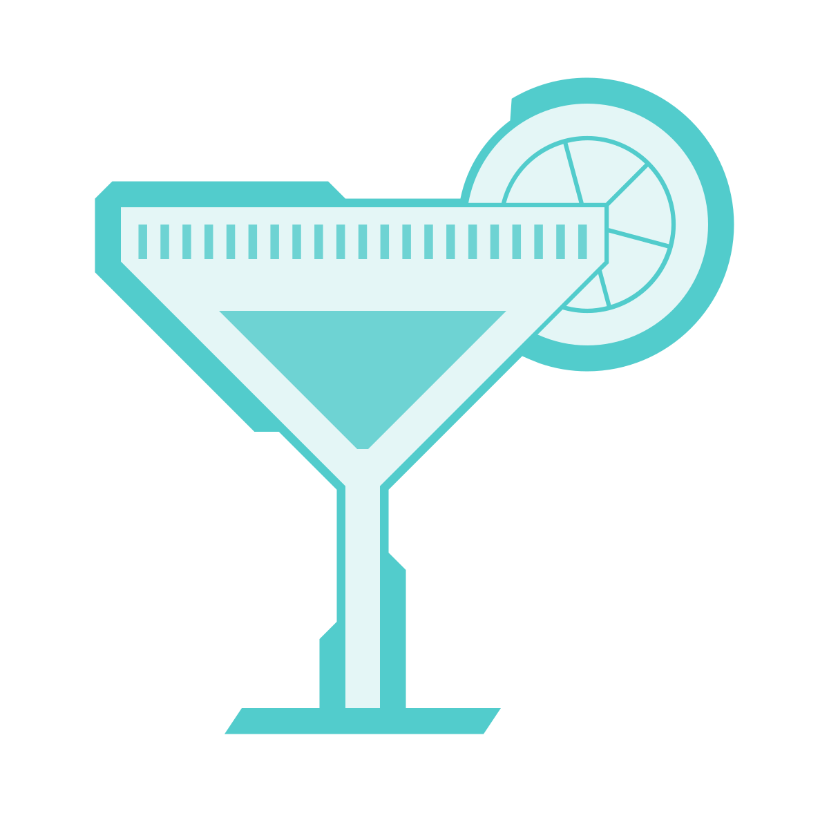 sci-fi style cocktail icon