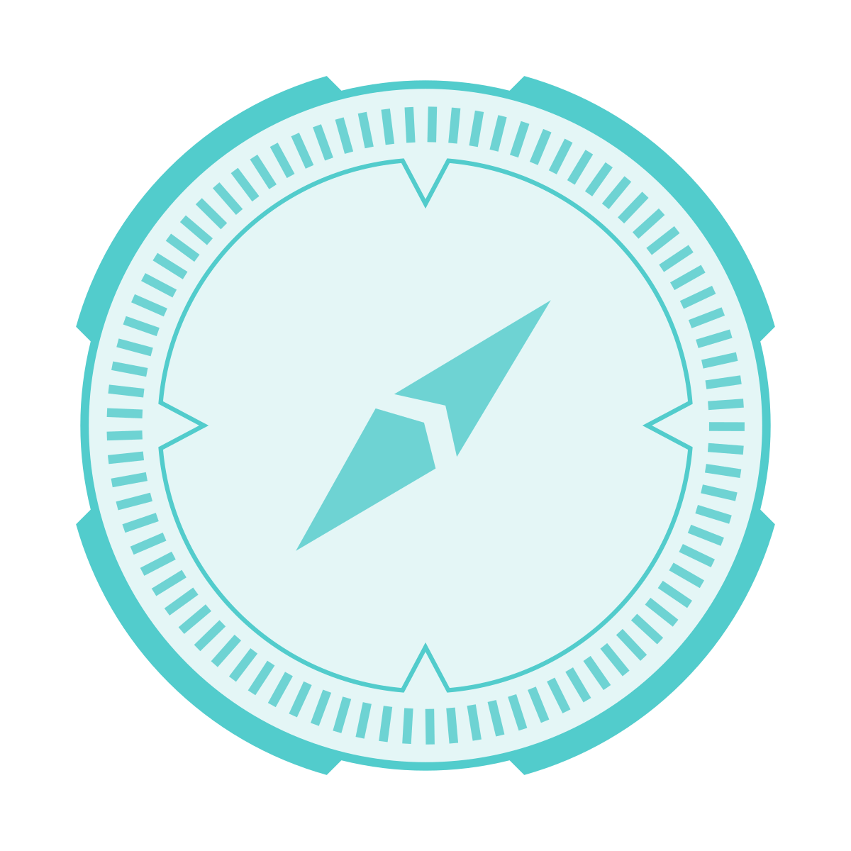 sci-fi style compass icon