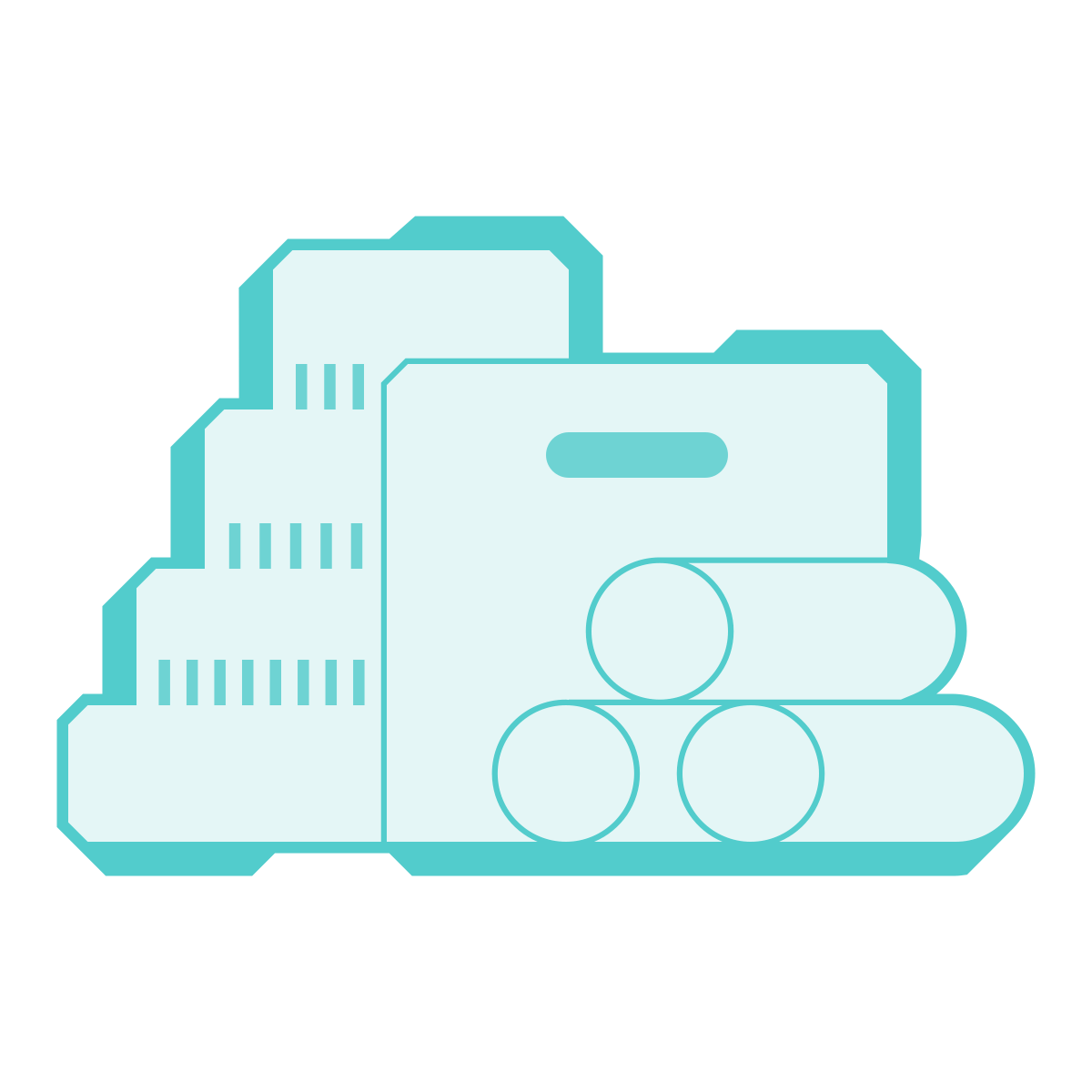 sci-fi style construction materials icon