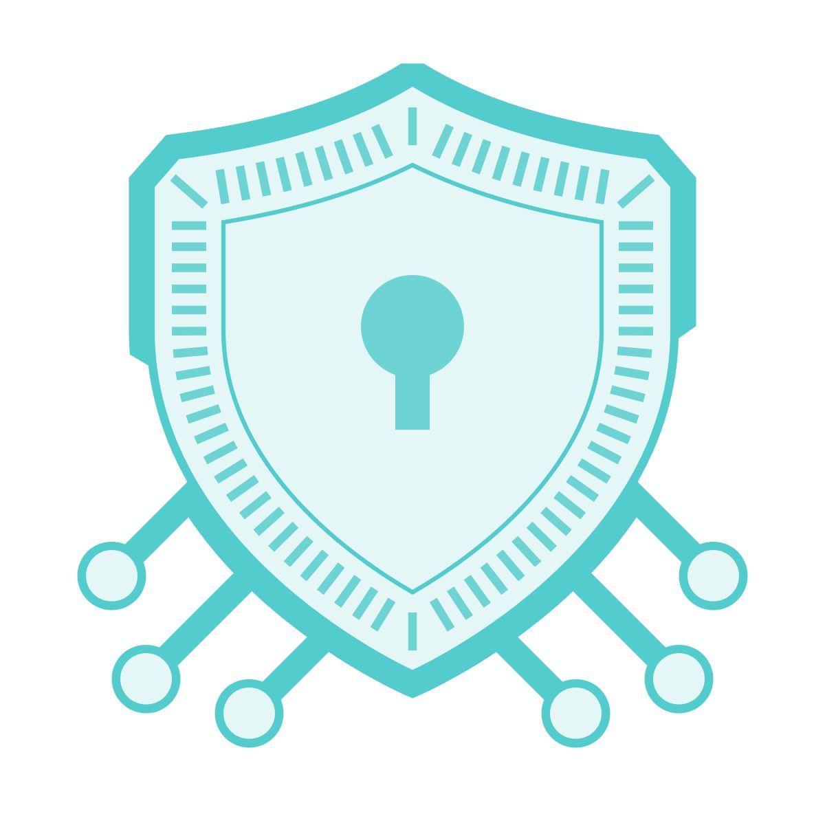 sci-fi style 网络安全 icon