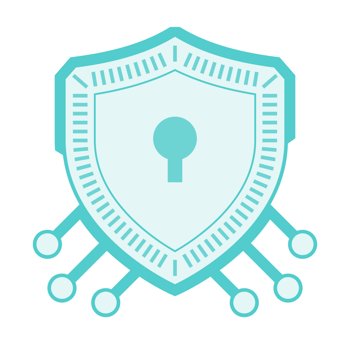 sci-fi style cyber security icon