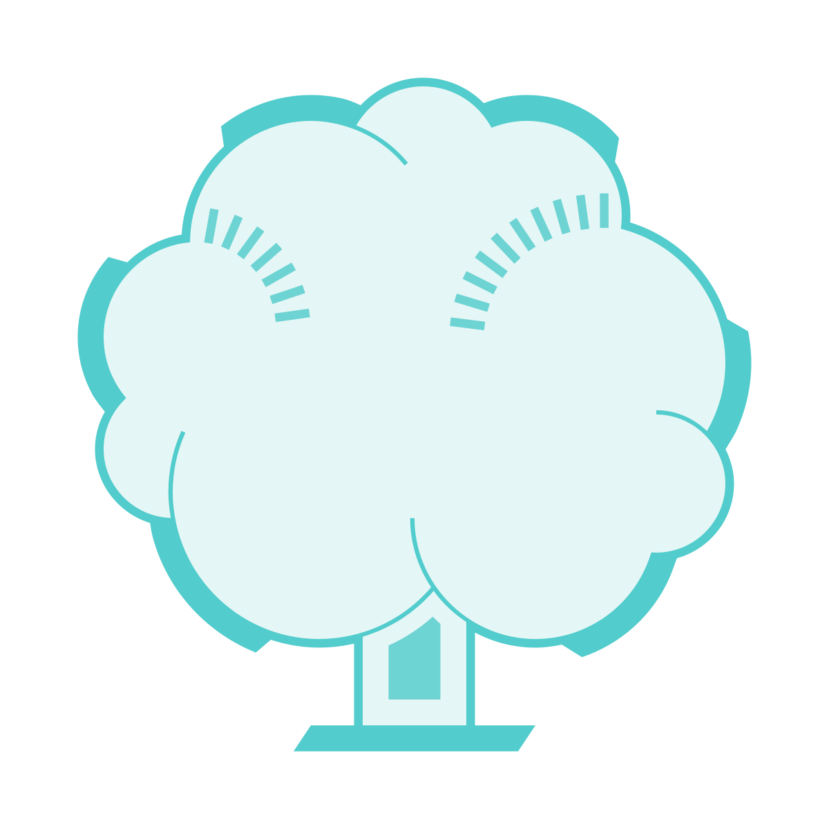 sci-fi style deciduous tree icon