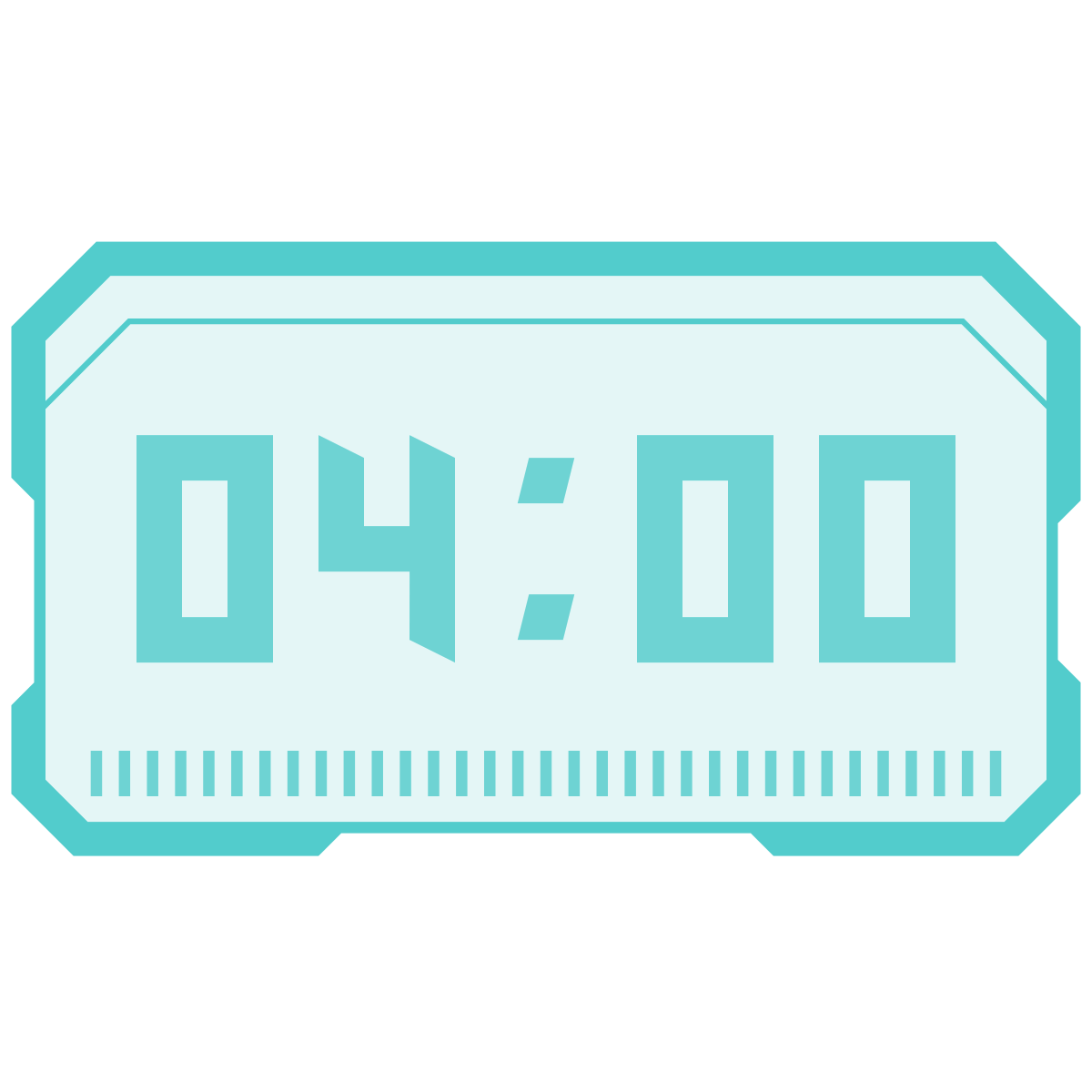 sci-fi style digital clock icon