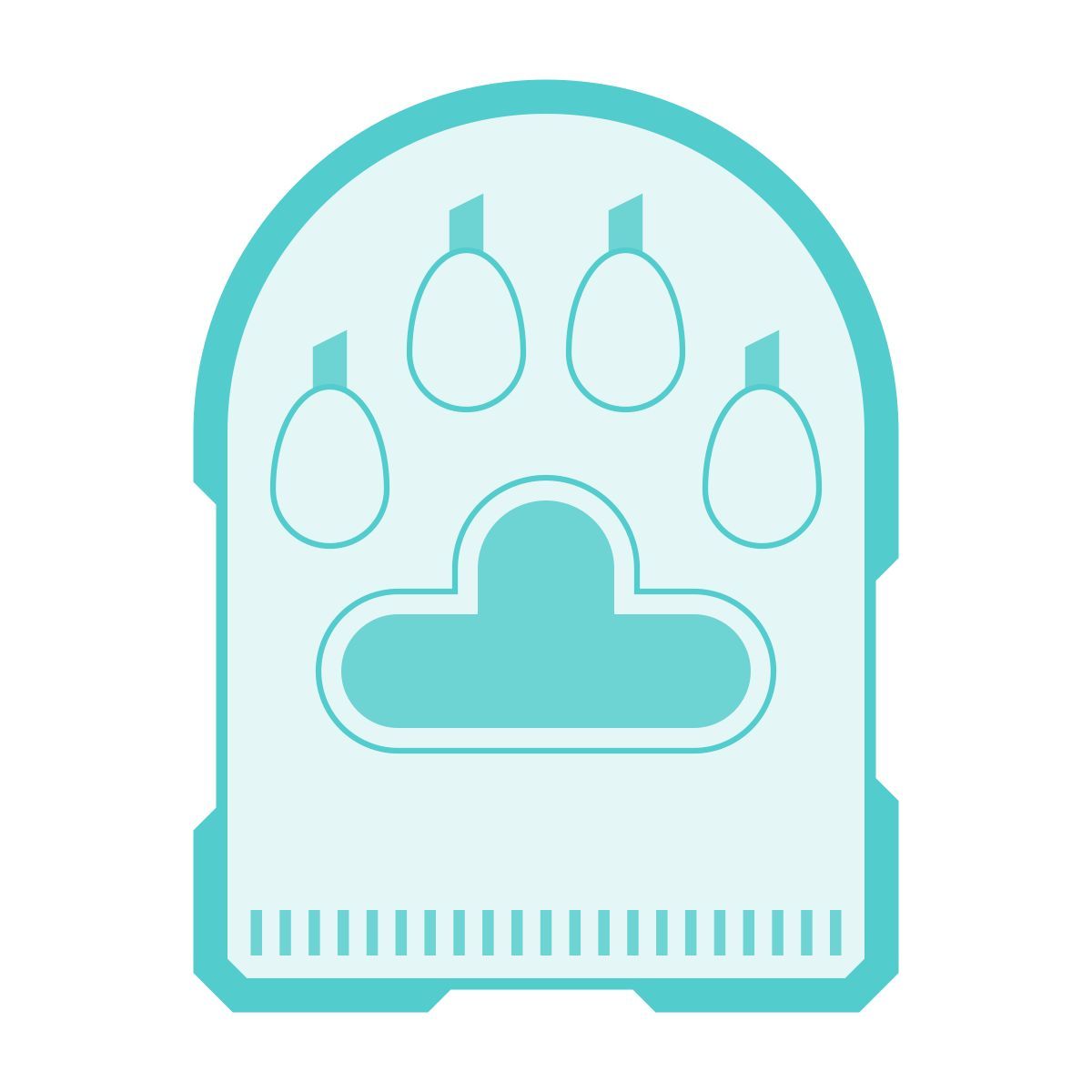 sci-fi style huella de perro icon