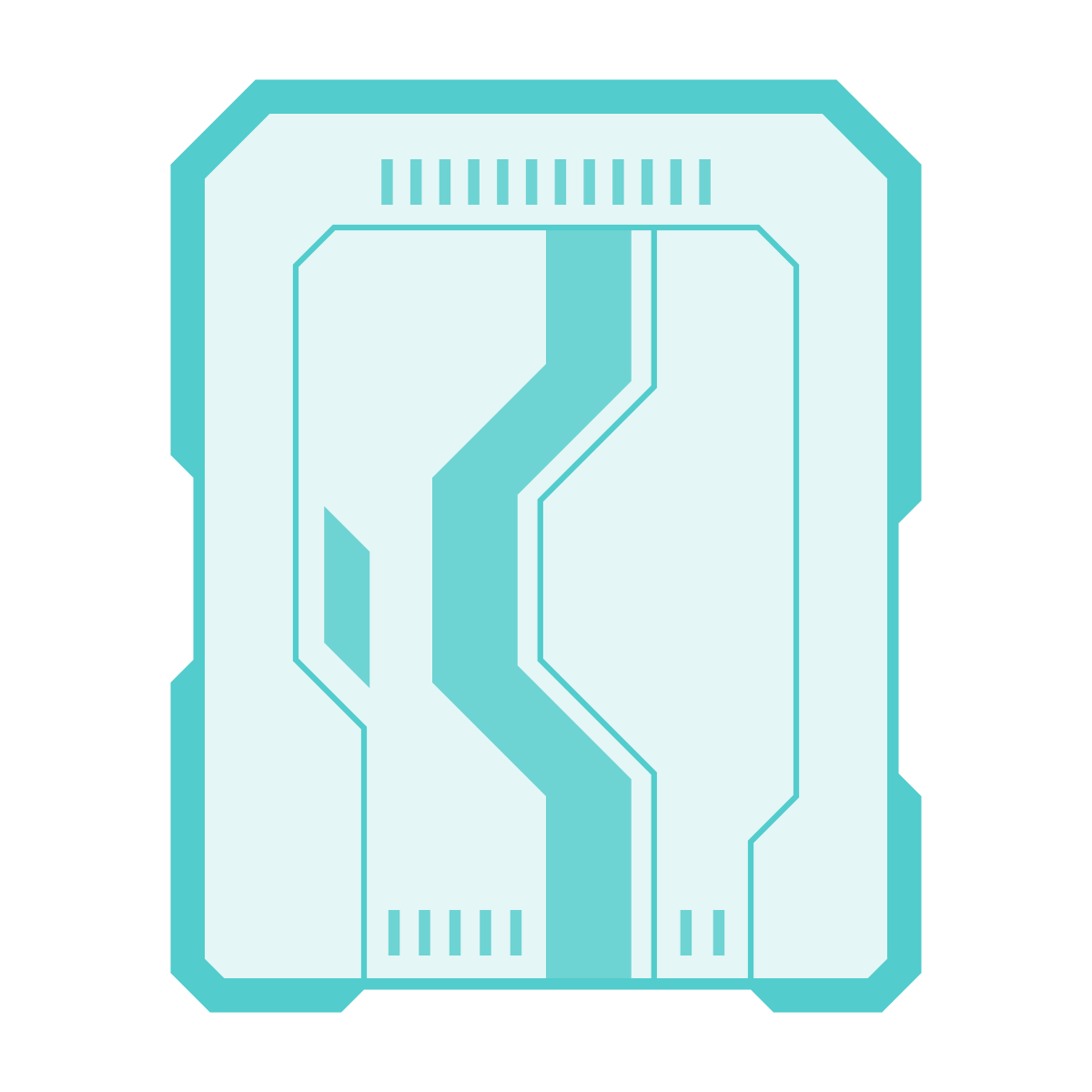 sci-fi style door opened icon