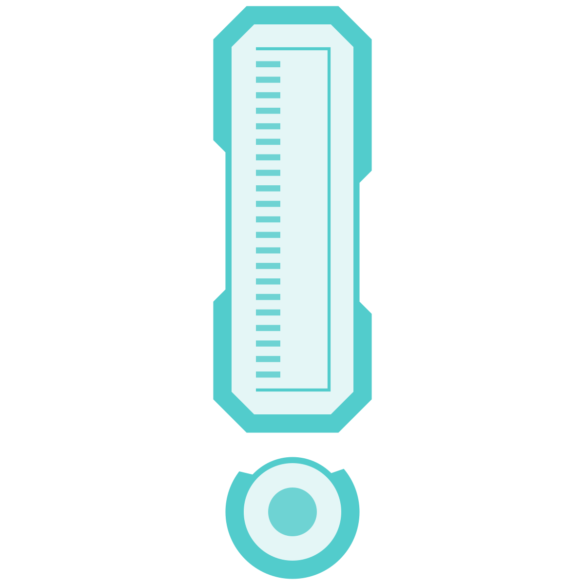 sci-fi style exclamation mark icon