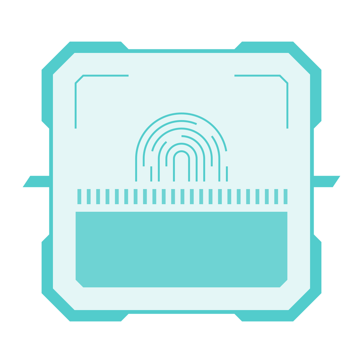 sci-fi style fingerprint scan icon