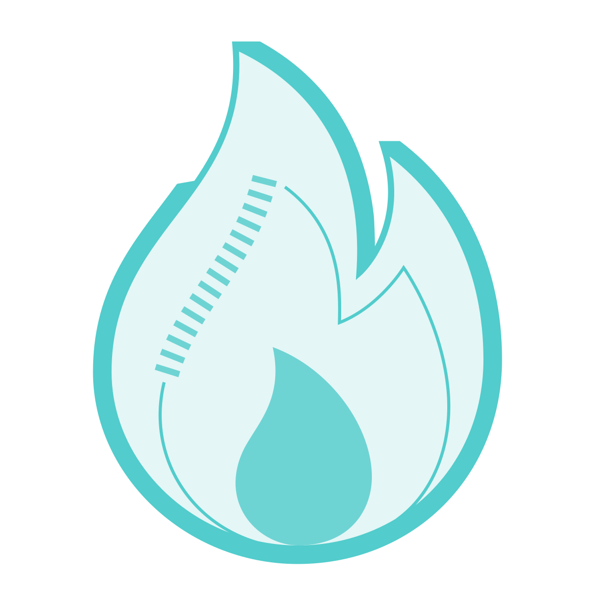 sci-fi style fire element icon