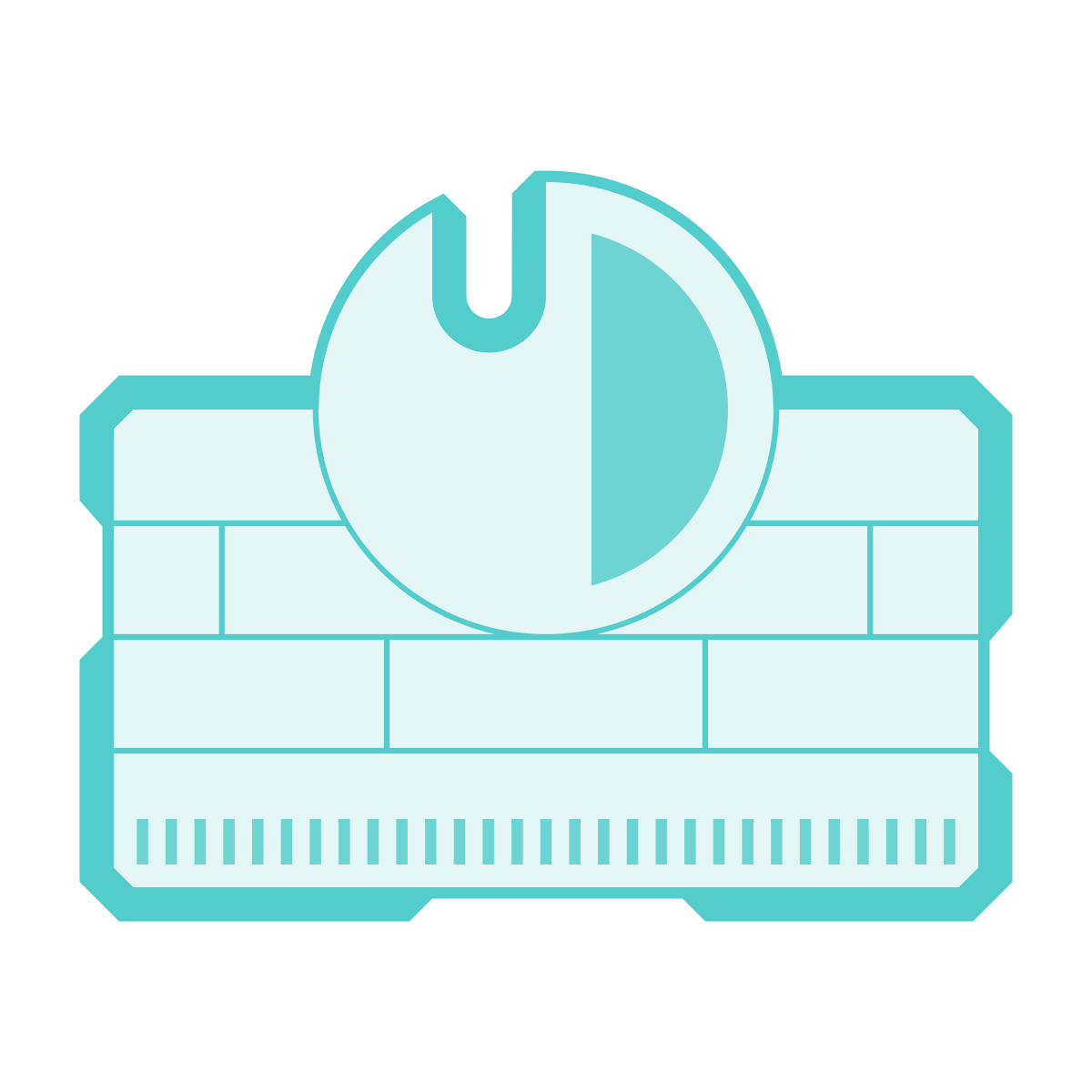 sci-fi style firewall icon