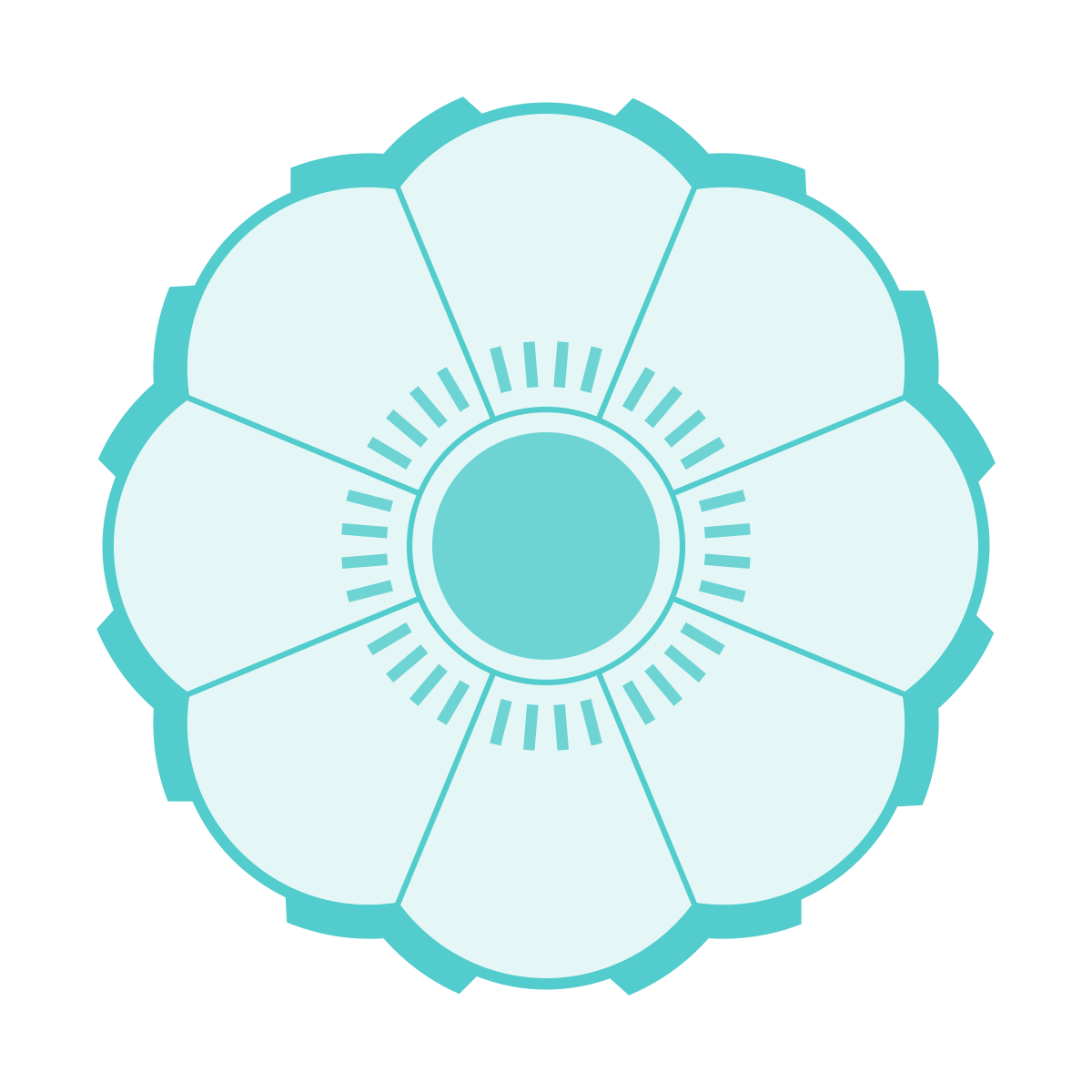 sci-fi style flower icon