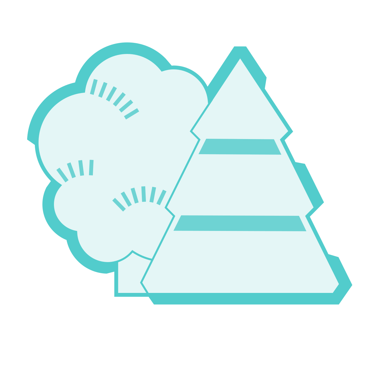 sci-fi style forest icon