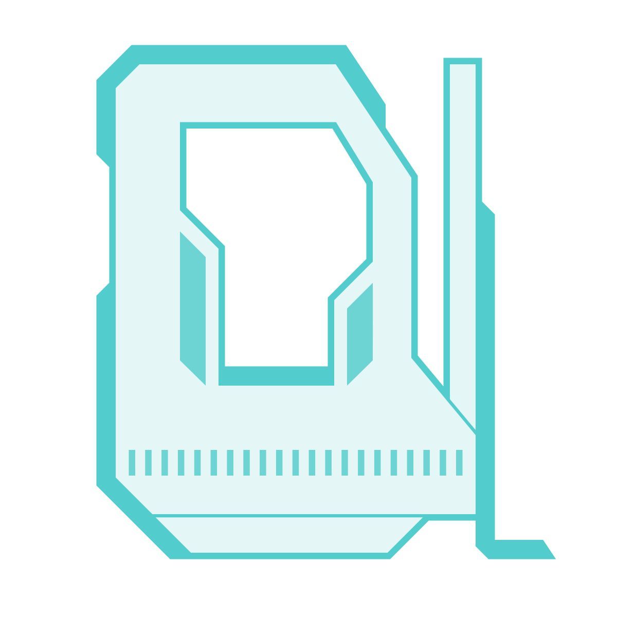 sci-fi style carrello elevatore icon