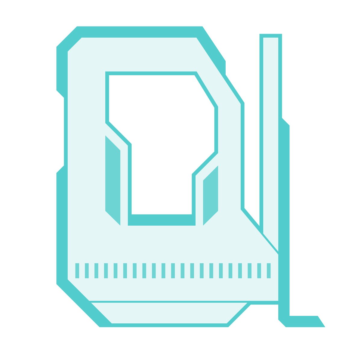 sci-fi style fork lift icon