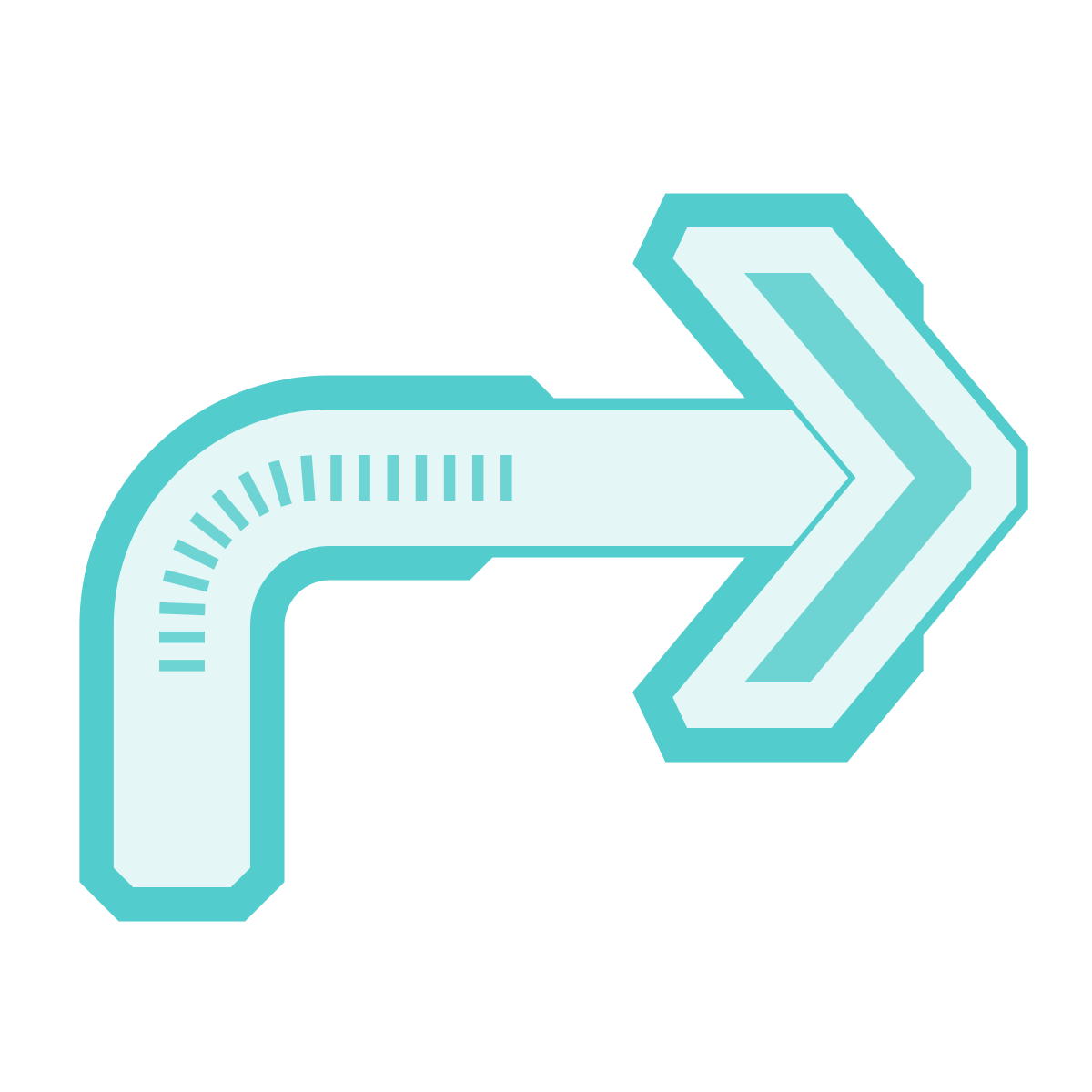 sci-fi style forward arrow icon