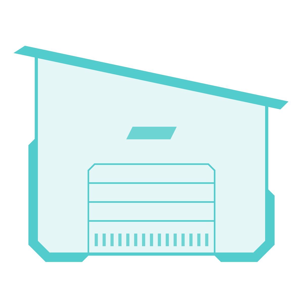 sci-fi style garaje cerrado icon