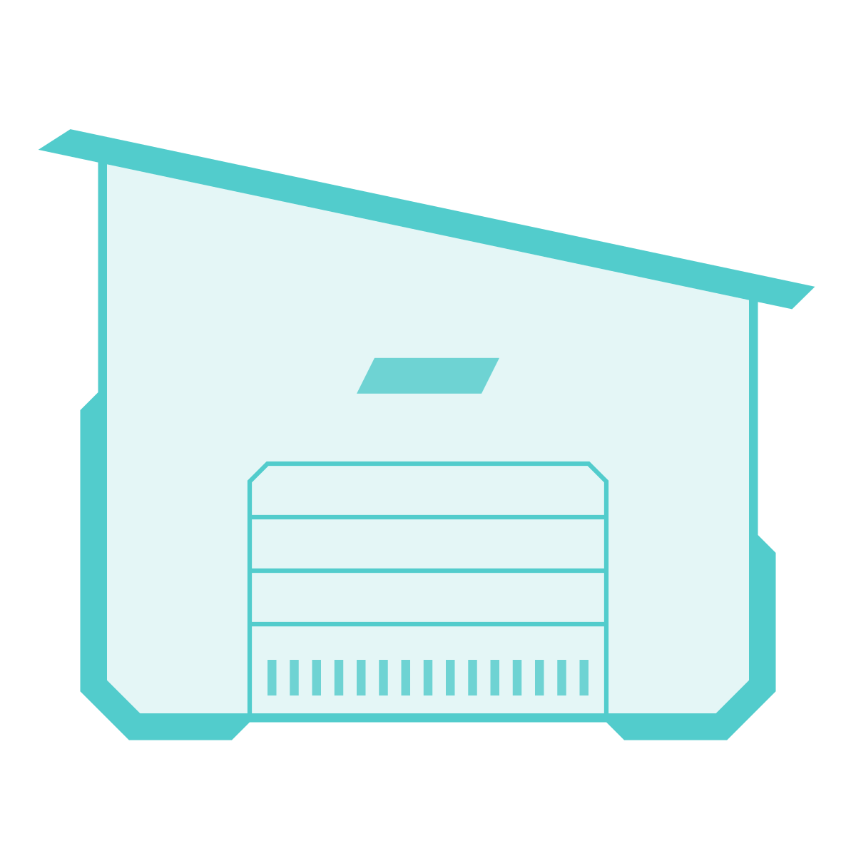 sci-fi style garage closed icon