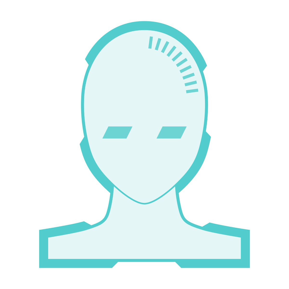 sci-fi style gender neutral user icon