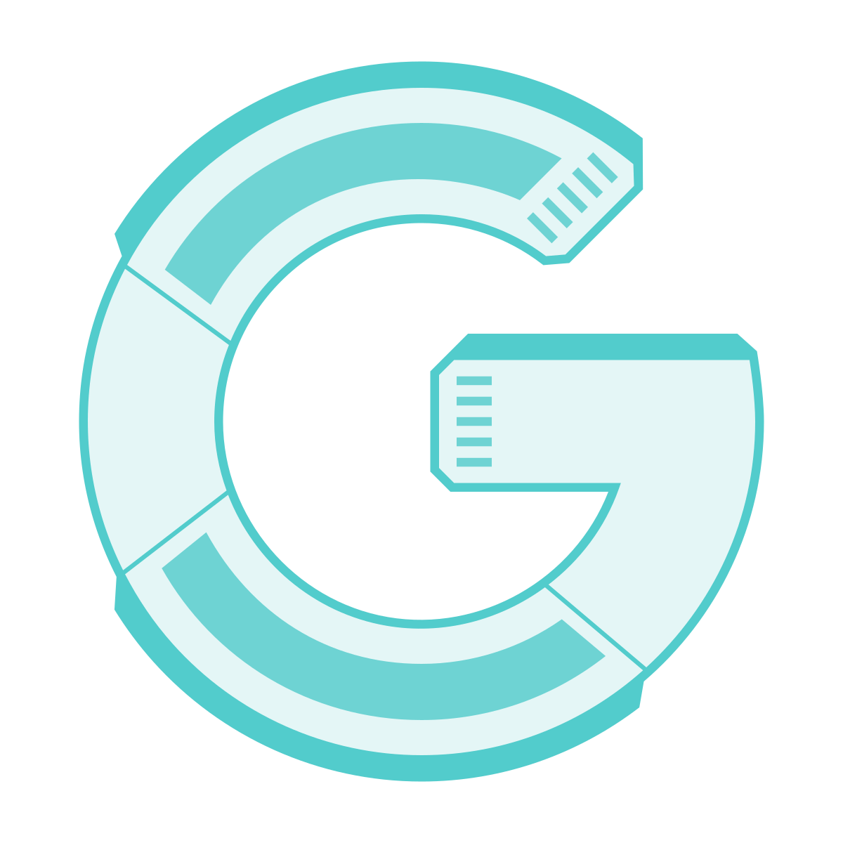 sci-fi style google logo icon