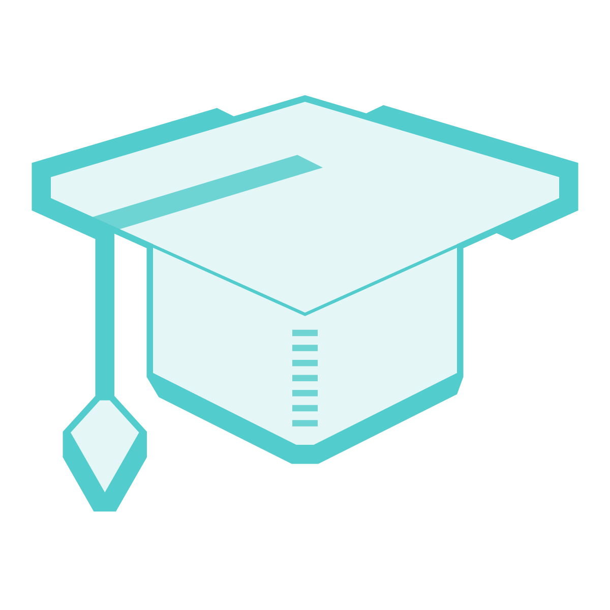 sci-fi style graduation cap icon